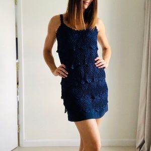 Boston Proper tiered lace cocktail dress
